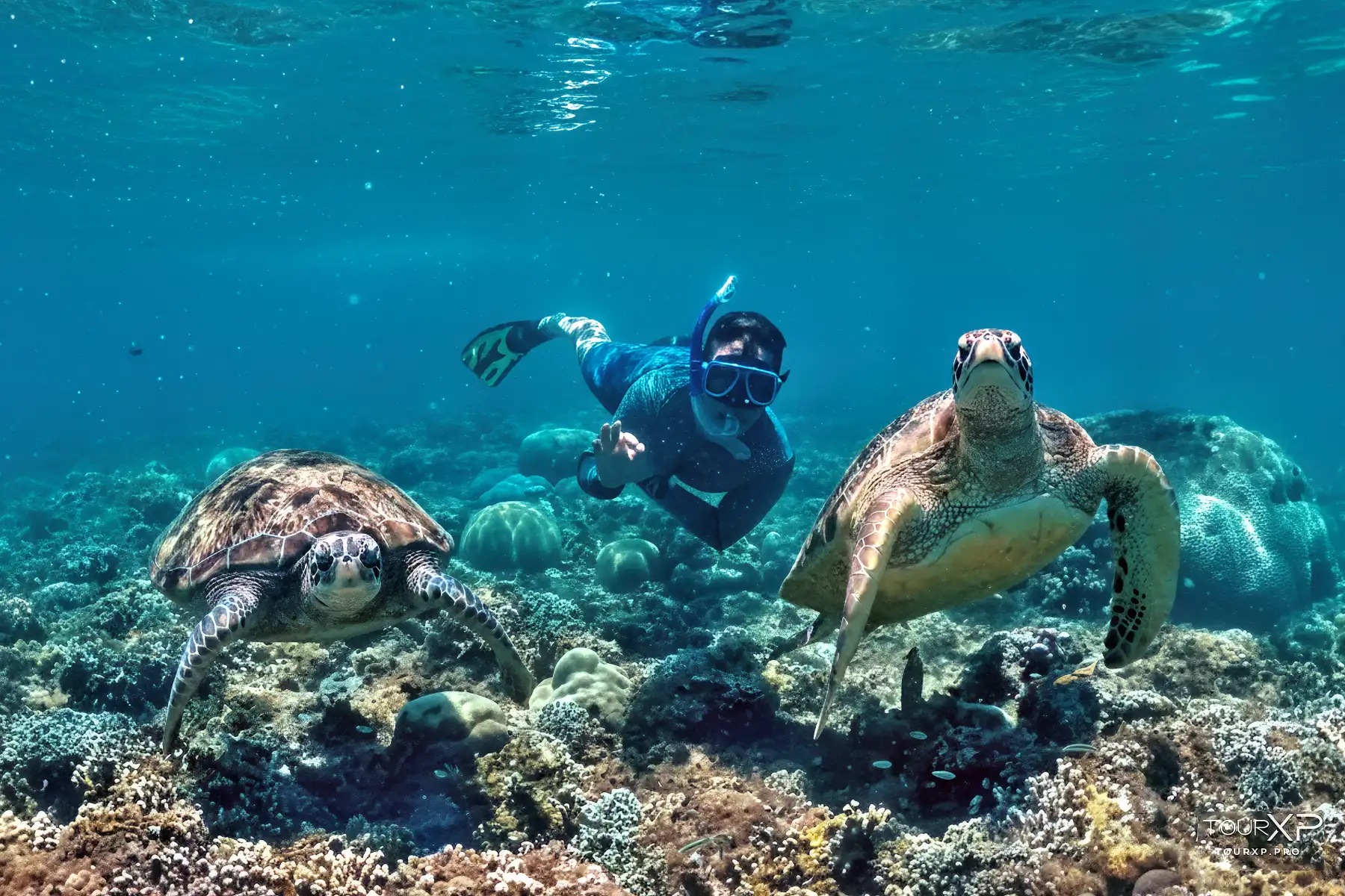 Apo Island turtle snorkeling day tour from Dumaguete in the Philippines