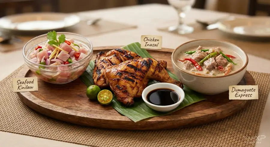 Dumaguete Express, Chicken Inasal,Seafood Kinilaw Tourxp Tourxp Negros Oriental Food Tour