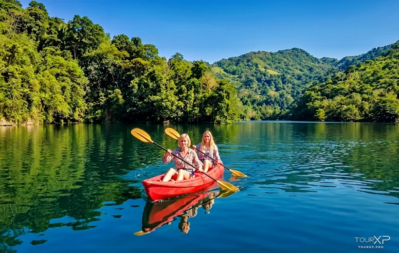 Tourxp Guests Balanan Lake Negros Oriental Kayaking- Tourxp Enjoy Your Philippine Vacation! Balanan Lake Xplore