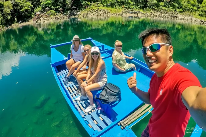 Scenic overview of Balinsasayao Twin Lakes Natural Park in Negros Oriental.