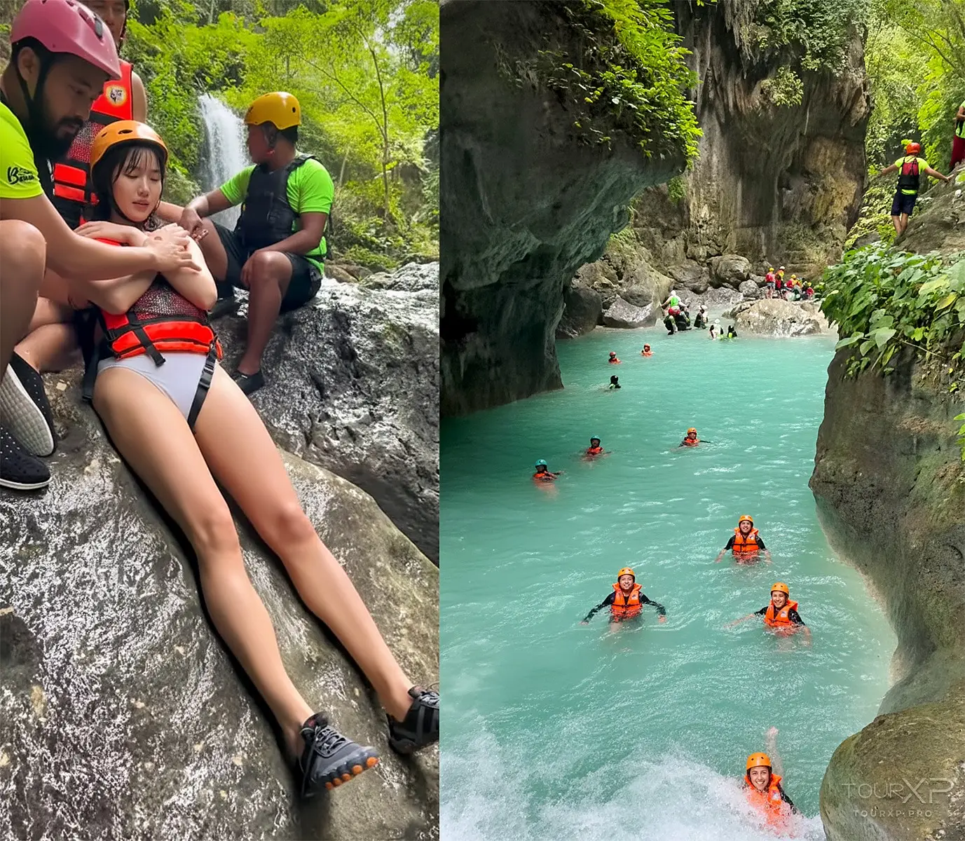 tourxp badian canyoneering rock sliding